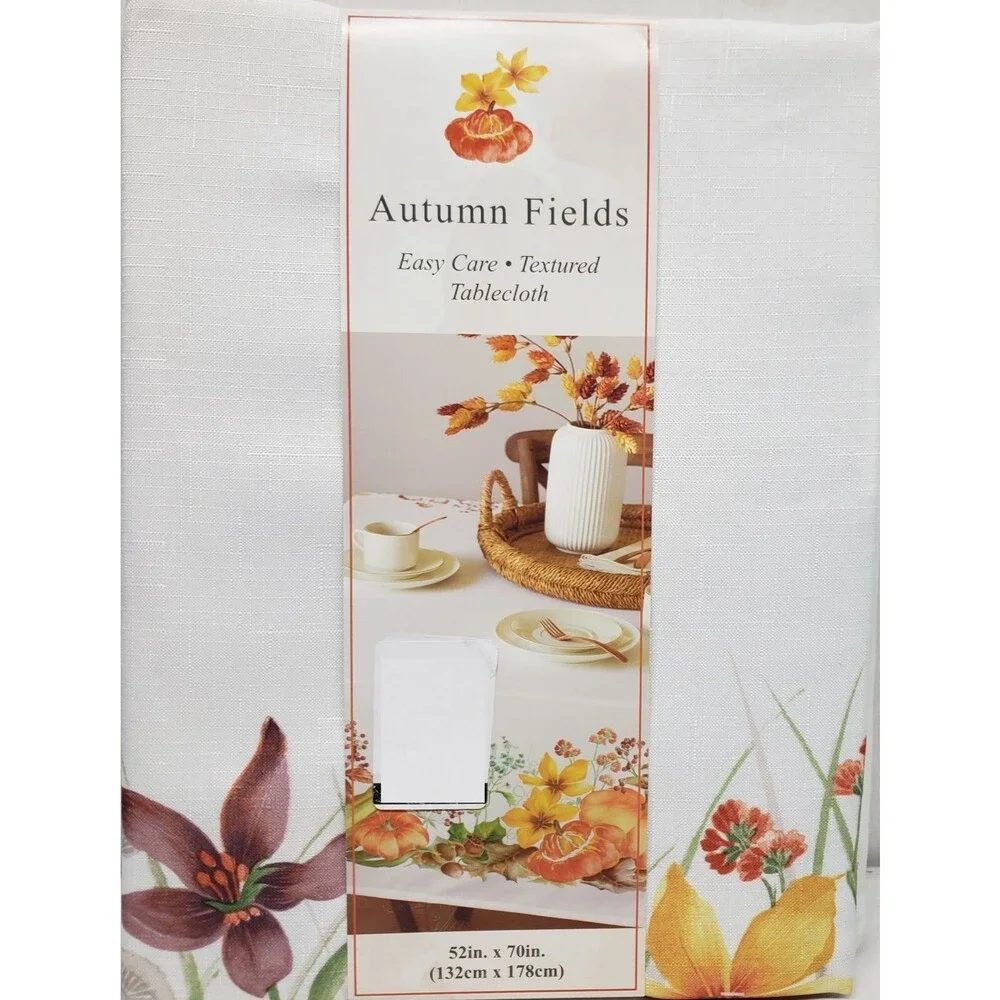 Printed Linen Tablecloth 52